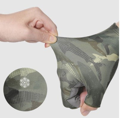 Fishing Gloves Boating Cycling Outdoor Gloves Fingerless Non-Slip Gloves