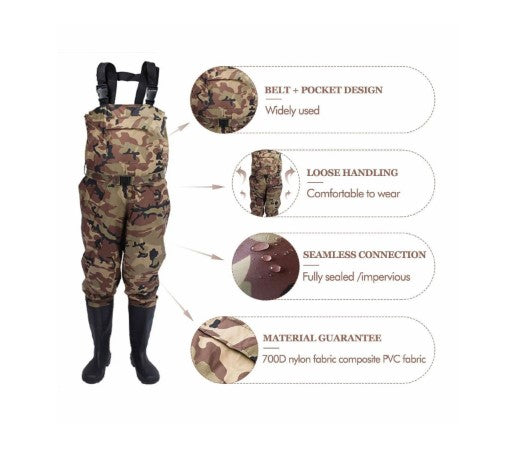 Fishing Or Hunting Chest Wader With Bootfoot