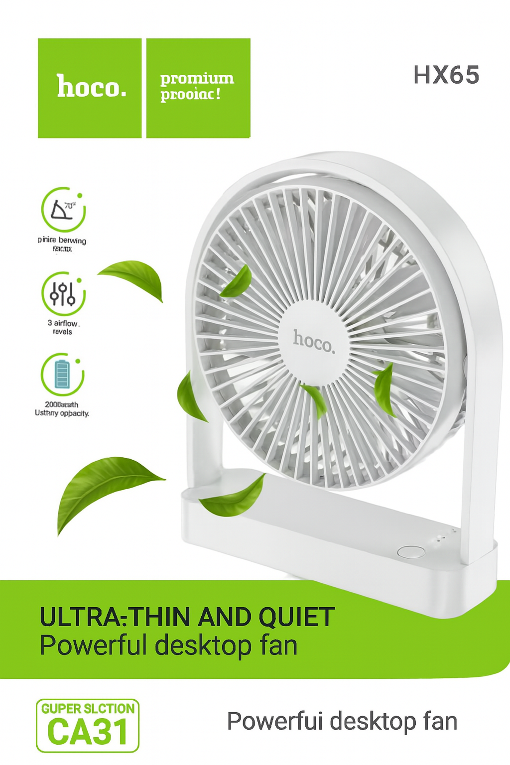 Hoco HX65 Powerful Desktop Fan