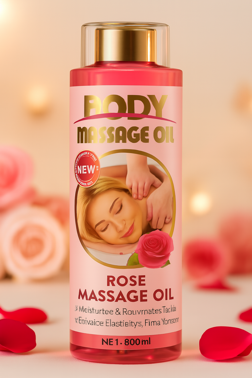 Rose Body Massage Oil – Rejuvenate, Relax Restore (500ml)