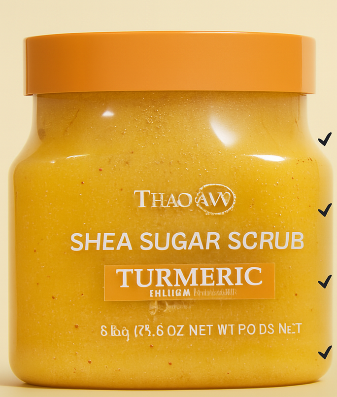 Shea Sugar Scrub – Turmeric + Honey – 610g