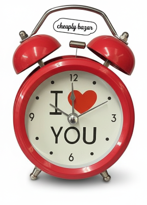 Twin Bell Alarm Clock – LOVE & I ❤️ YOU Designs