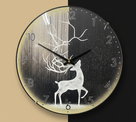 Deer Silhouette Wall Clock – 30cm Nature