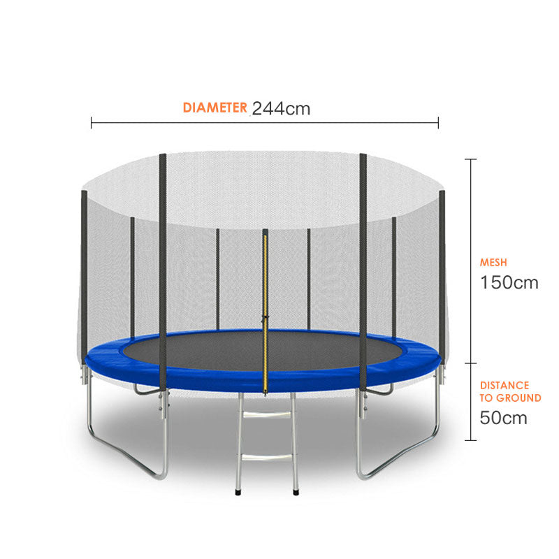 Trampoline with Ladder – 183m & 244m Round Models
