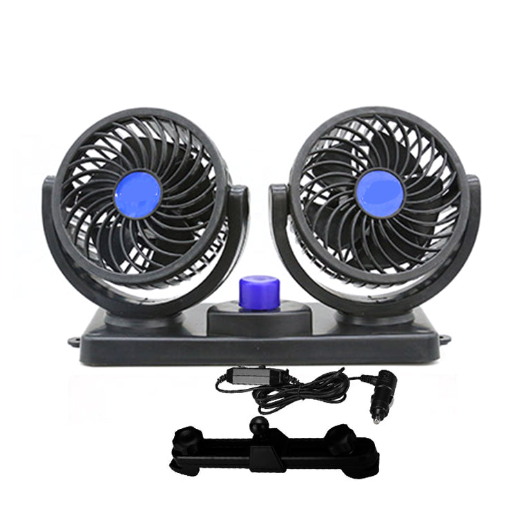 USB Dual 4-Inch Car Fan – 100% Pure Copper Motor