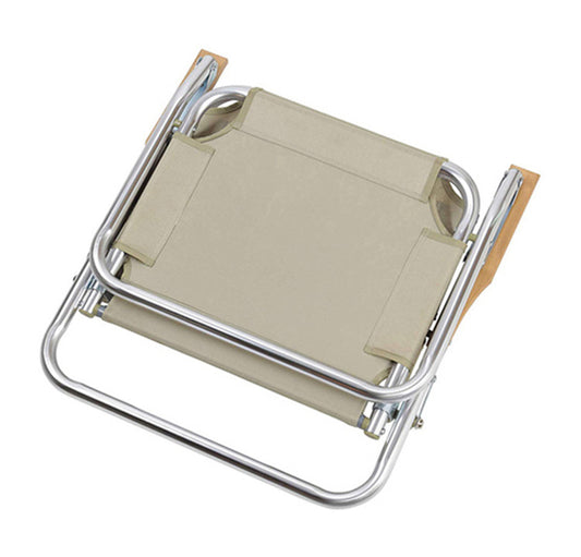 Foldable Camping Chair with Wooden Armrests
