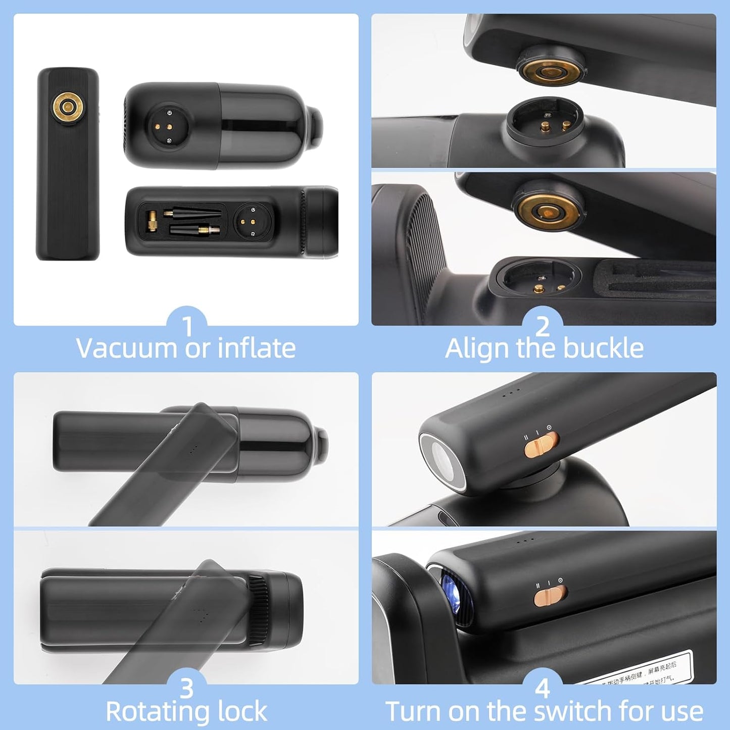 5-in-1 Multi-Functional Vacuum Cleaner & Inflation Pump Set