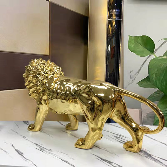 Golden Lion Sculpture