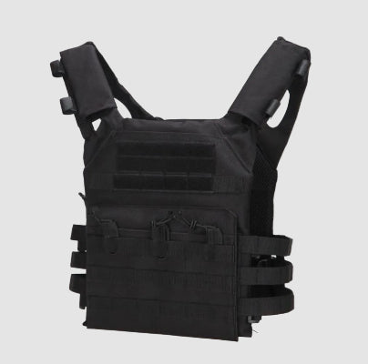Black Tactical Vest – Multi-Pocket Combat Gear for Security