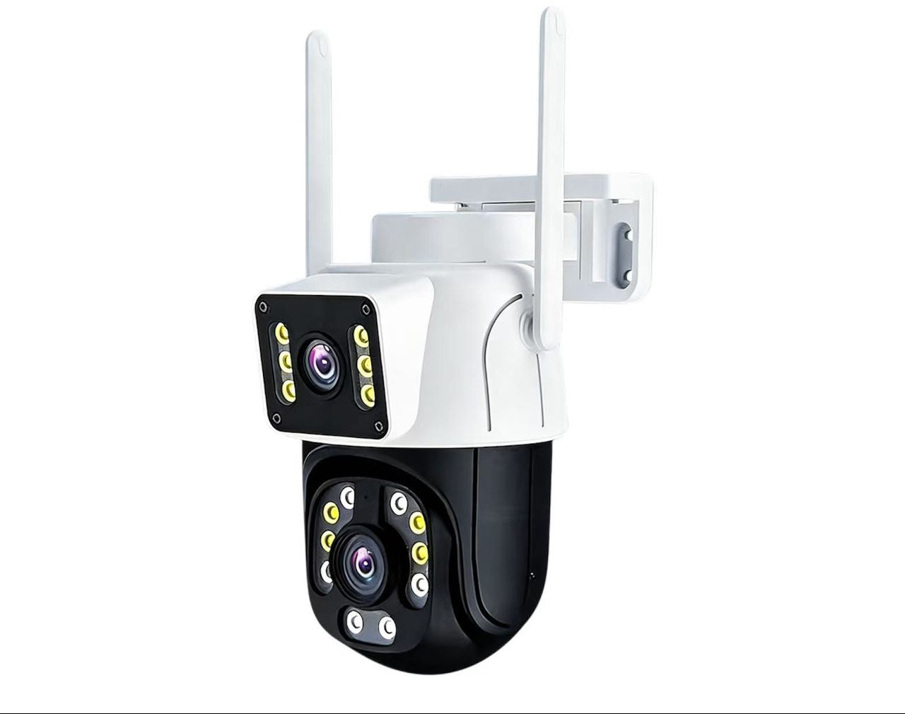 Dual-Lens Wireless Security Camera – HD Night Vision + Motion Alerts