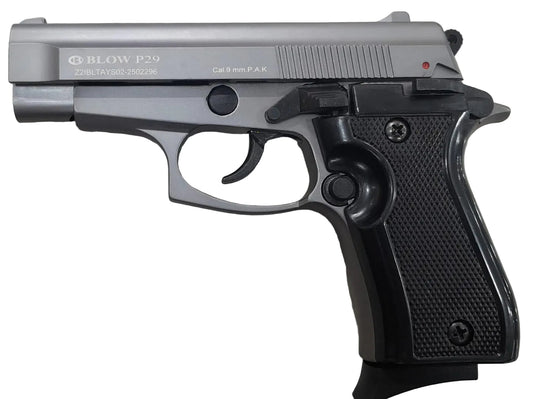 BLOW P29 9mm P.A.K. Blank Pistol – Compact Semi-Automatic Replica for Training