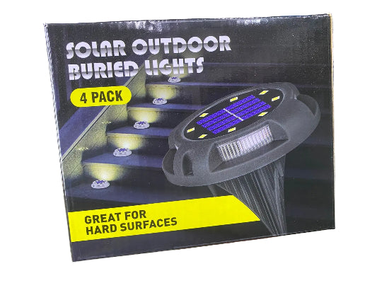 4-Pack Solar Outdoor Buried Lights