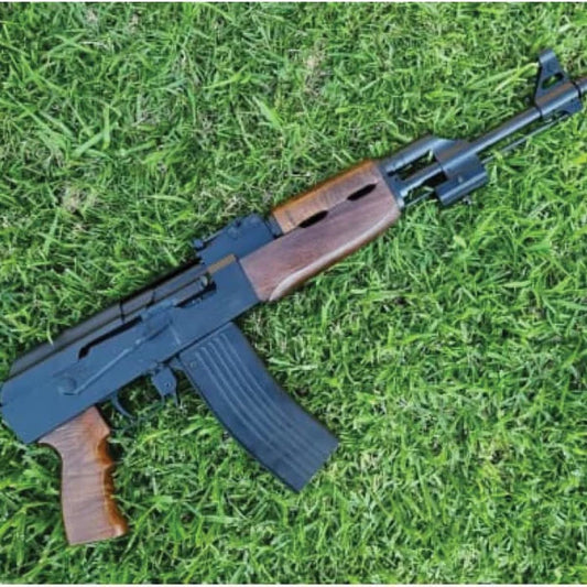 AK 47 Short 9mm PAK Blank Firing Gun – Wooden Stock + 50 Blank Cartridges