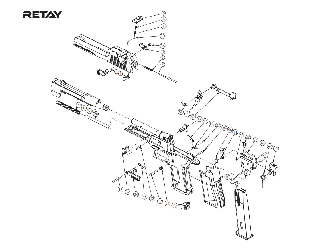 RETAY DESERT EAGLE BLANK PISTOL