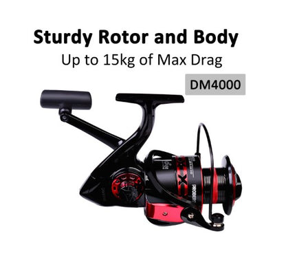 Fishing Reel Fishing Spinning Reel Fishing Gear CNC Machined Metal Spool - DM2000 & DM3000