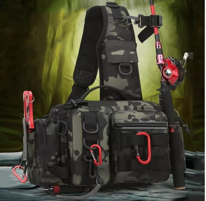 14cm Multi Purpose Fishing Backpack with Adjustable Waist Belt - Green