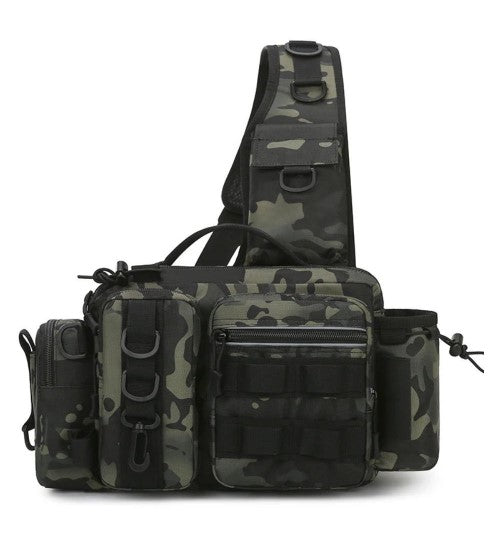 14cm Multi Purpose Fishing Backpack with Adjustable Waist Belt - Green