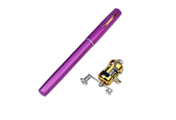 Mini Pocket Fishing Rod Pen - Red