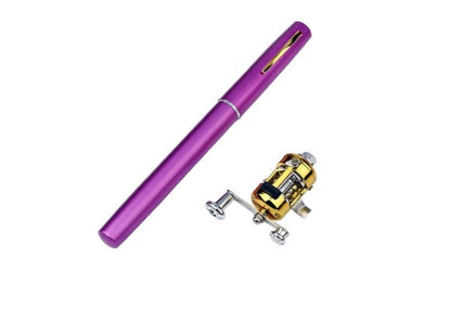Mini Pocket Fishing Rod Pen - Red