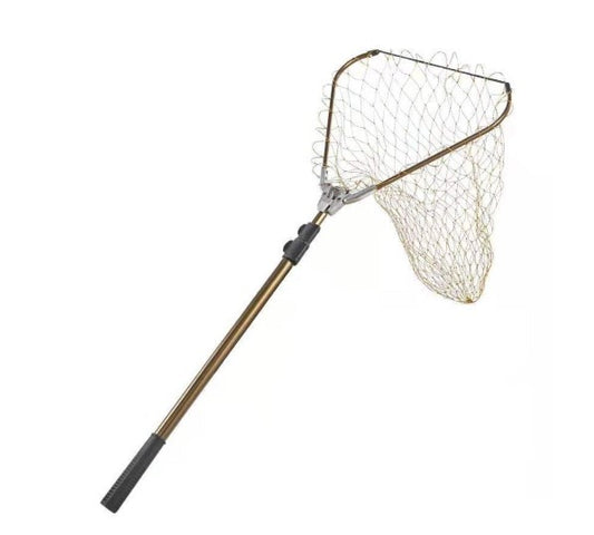Aluminum Retractable Fishing Landing Net for Fly Fishing - Black - 70cm