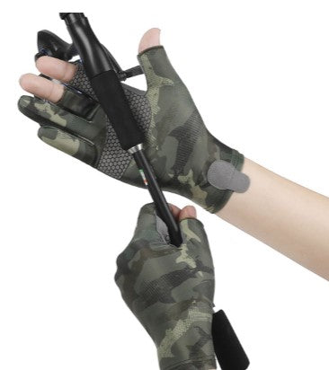 Fishing Gloves Boating Cycling Outdoor Gloves Fingerless Non-Slip Gloves