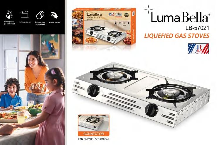 Stainless Steel Liquefied Gas Stove – 2 Burner