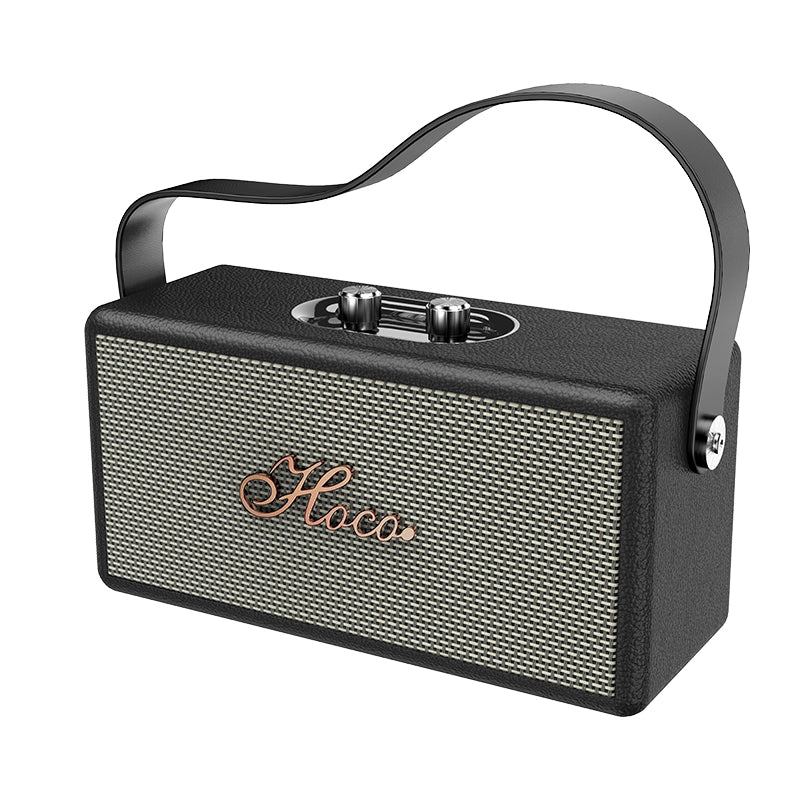 Hoco Classic & Stylish Dual-Mic Bluetooth Speaker - Vintage Design Portable Wireless Speaker with TWS