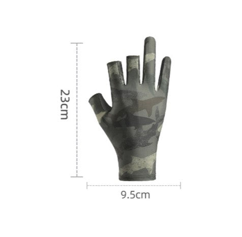 Fishing Gloves Boating Cycling Outdoor Gloves Fingerless Non-Slip Gloves