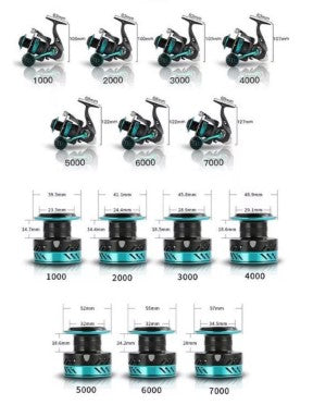 Fishing Reel Fishing Spinning Reel Fishing Gear CNC Machined Metal Spool
