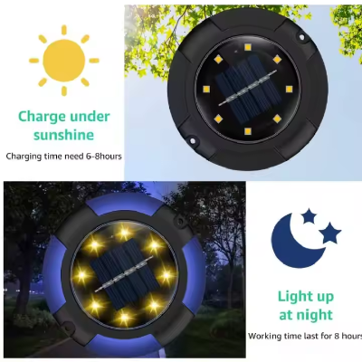 4-Pack Solar Outdoor Buried Lights