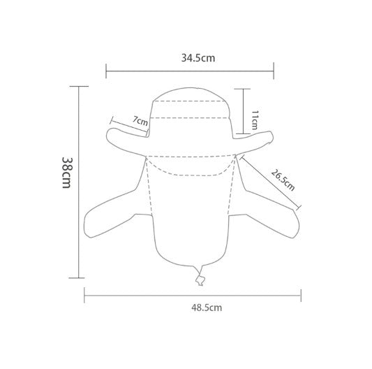 Bucket Hat Fishing Outdoor Sun Hat UPF50+ Mesh Wide Brim with Face Neck Flap