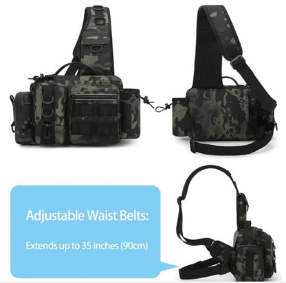 14cm Multi Purpose Fishing Backpack with Adjustable Waist Belt - Green