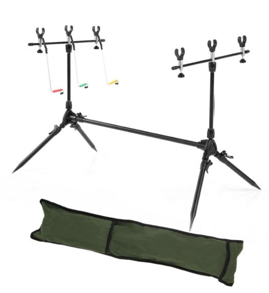 Carp Fishing 3-Rod Pod With Bag & Swinger Indicators