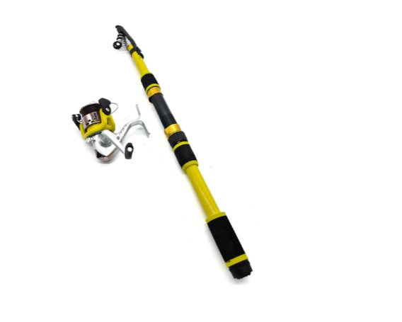 Outcast 2.4m Telescopic Fishing Rod & Spinning Reel Combo with Line