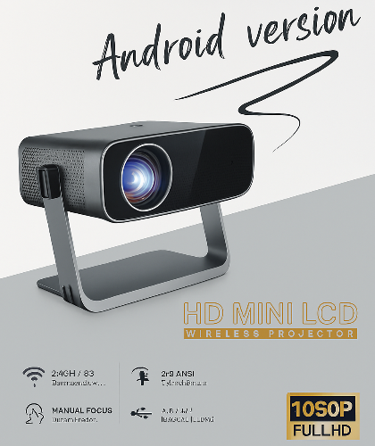 Wireless Projector – Android Version | 1080P Full HD