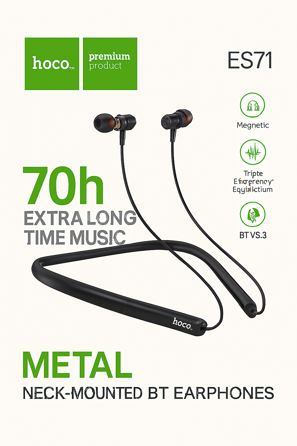 Bluetooth Neckband Earphones | Metal Design | South Africa