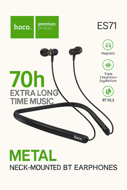 Bluetooth Neckband Earphones | Metal Design | South Africa