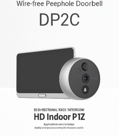 DP2C Wire-Free Peephole Doorbell