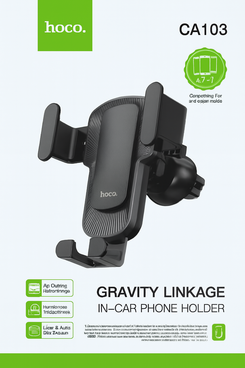 CA103 Gravity Linkage Car Phone Holder