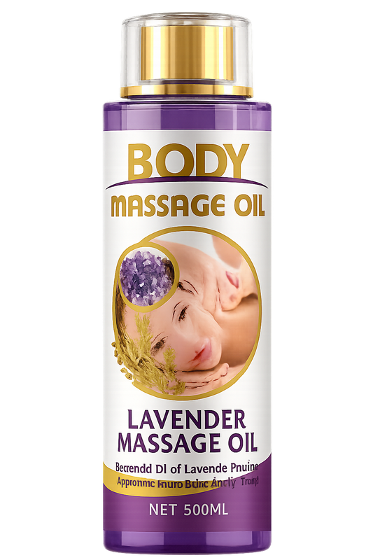 Lavender Body Massage Oil – Relax, Restore & Rejuvenate (500ml)