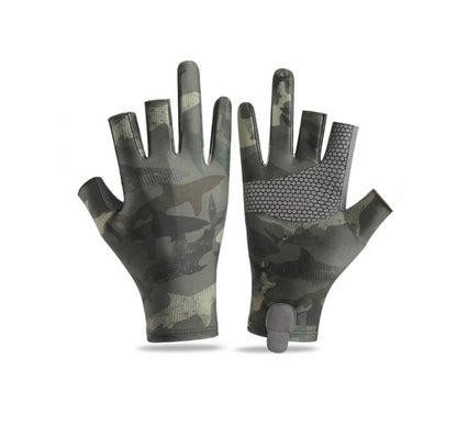 Fishing Gloves Boating Cycling Outdoor Gloves Fingerless Non-Slip Gloves