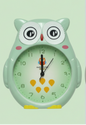 Owl Alarm Clock – Cute Twin Bell Design in Pink, Green & Gray