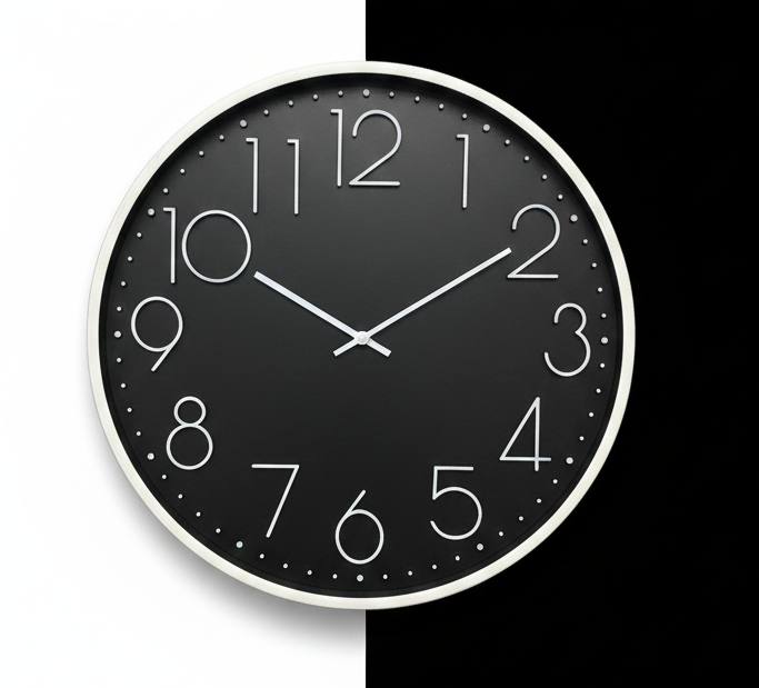 Morning Time Wall Clock – 20-Inch Minimalist Quartz Timepiece