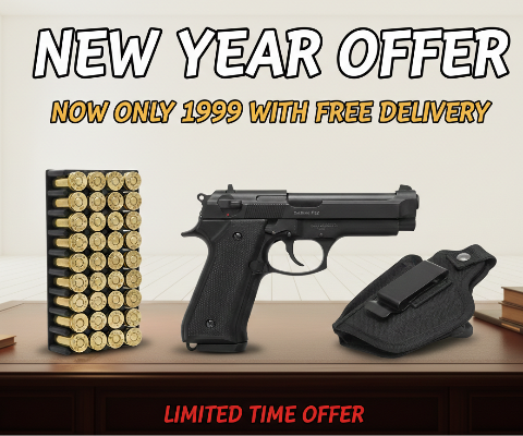 Blow F92 9mm Blank Pistol Bundle – Holster + 50 Cartridges