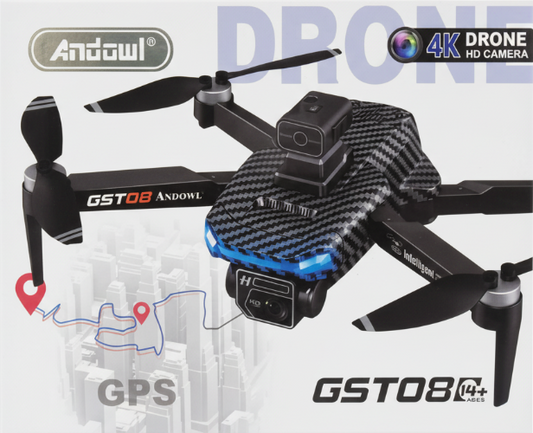 Drone GST08 4K GPS  – Dual Lens, Smart Navigation, Optical Flow Precision