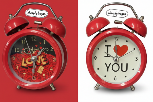 Twin Bell Alarm Clock – LOVE & I ❤️ YOU Designs