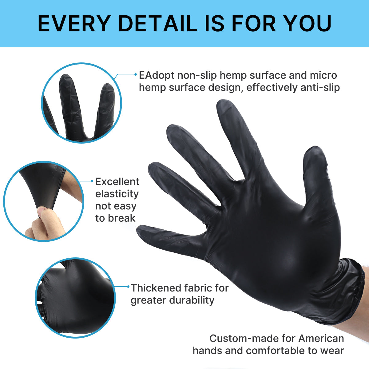 Disposable Nitrile Gloves – Powder-Free,