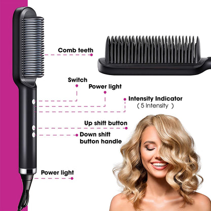 Hair Straightener Brush| 230°C Max