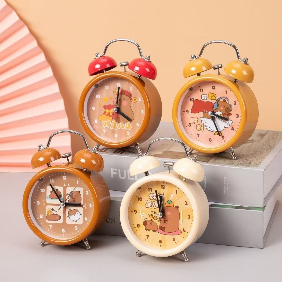 Twin Bell Alarm Clock – Assorted Colours & Graphic Faces