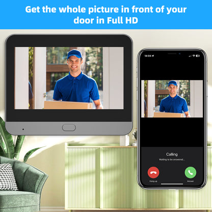 DP2C Wire-Free Peephole Doorbell